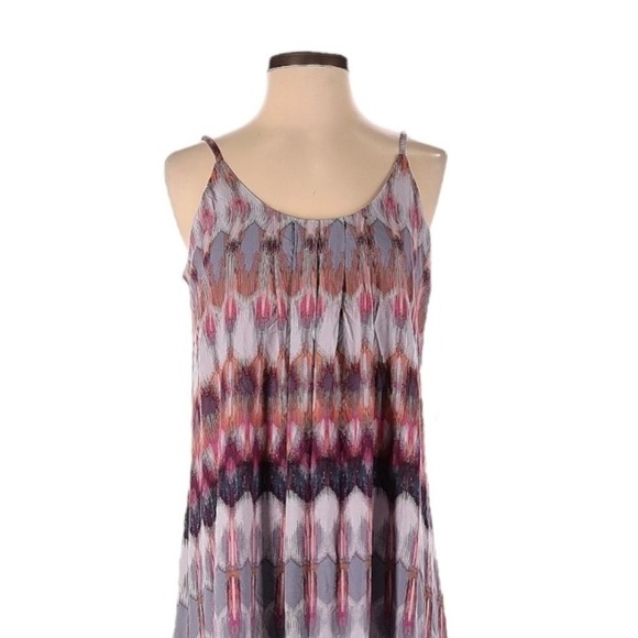 Nicole Miller New York Ikat Purple Flowy Boho Maxi Dress Size S NWT Sleeveless - Picture 3 of 8